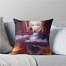 Saber Fate Stay Tonight Drawing For Fan Throw Pillow