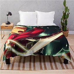 Fate Stay Night Anime Crimson Throw Blanket