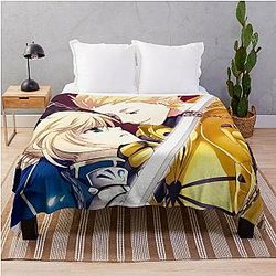 Fate Stay Night Saber Throw Blanket