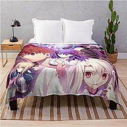 Fate Stay Night Poster Throw Blanket