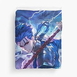 Lancer Fate Stay Night Anime Battle Duvet Cover