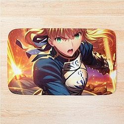 Saber Fate Stay Night Anime Girl Armor Bath Mat
