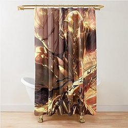 Fate Stay Night Gilgamesh Warrior Golden Chain Shower Curtain