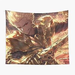 Gilgamesh Fate Stay Night Anime Golden Warrior Tapestry