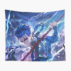 Fate Stay Night Lancer Anime Lightning Battle Spear Tapestry