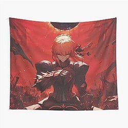Saber Alter Fate Stay Night Crimson Warrior Tapestry