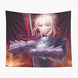 Saber Fate Stay Night Drawing Fan Tapestry