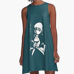 Saber Fate stay night Anime Fan art A-Line Dress