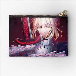 Saber Fate Stay Night Drawing Zipper Pouch