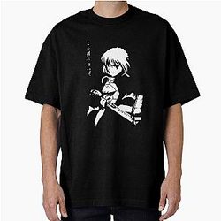 Saber Fate Stay Night Anime Fan Art Oversized T-Shirt