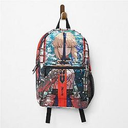 Saber Alter Fate Stay Night Anime Behind Crimson Blade Backpack