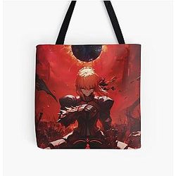 Saber Alter Fate Stay Night Crimson Battle Tote Bag