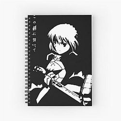 Saber Fate Stay Night Anime Spiral Notebook