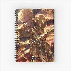 Gilgamesh Fate Stay Night Golden Chains Warrior Spiral Notebook