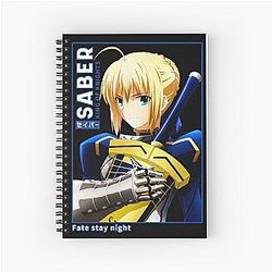 Saber Fate Stay Night Spiral Notebook