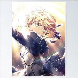 Saber Fate Stay Night Anime Poster