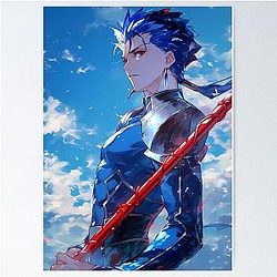 Lancer Fate Stay Night Anime Heroic Sky Champion Poster