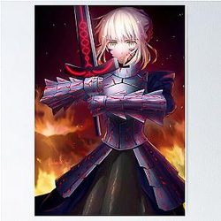 Saber Fate Stay Night Drawing For Fan Poster