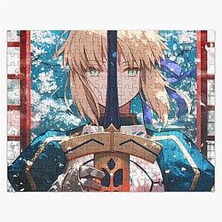 Fate Stay Night Anime Behind the Crimson Blade Jigsaw Puzzle
