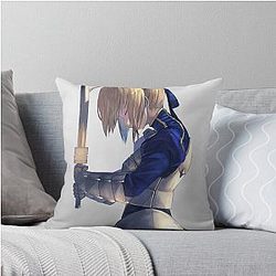 Saber Fate Stay Night Throw Pillow