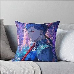 Fate Stay Night Anime Lancer Warrior Throw Pillow