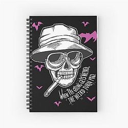 Vintage Style Arts Fear and Loathing in Las Vegas Spiral Notebook