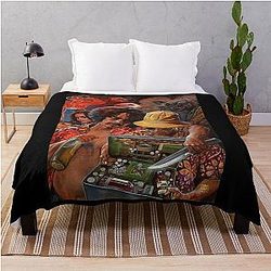 Vintage Style Arts Fear Loathing in Las Vegas Like to Try Again Throw Blanket