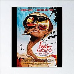 Mega man Fear and Loathing in Las Vegas Vintage Style Poster