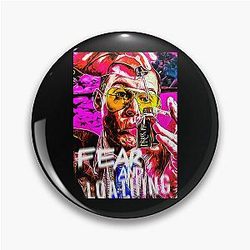 Vintage style arts fear in las vegas pin