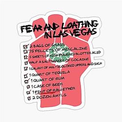 Fear and Loathing in Las Vegas Check List Sticker