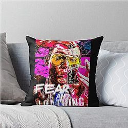 Vintage Style Arts Fear in Las Vegas Throw Pillow