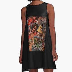 Vintage Arts Fear and Loathing in Las Vegas A-Line Dress