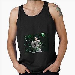 Neon Green Concert Aesthetic Urban Music Art Tank Top
