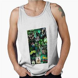 Feid Green Collage Aesthetic Design Tank Top