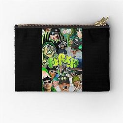 Feid Green Aesthetic Collage Design Zipper Pouch