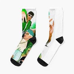 Feid Neon Green Urban Art Socks