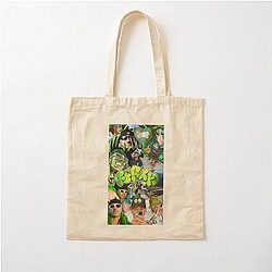 Feii Green Aesthetic Collage Cotton Tote Bag