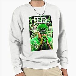 Feid Neon Aesthetic Music Art Vibrant Green Concert Style Design Pullover Hoodie