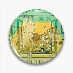 Feid – Verde Aesthetic Art Illustration Pin
