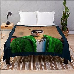 Feid Green Throw Blanket