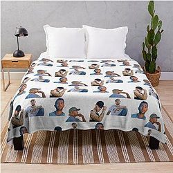 Feid Sticker Pack Pin Throw Blanket