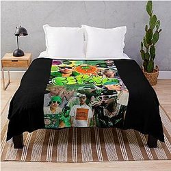 Feid Urban Aesthetic – Green Latin Street Art Throw Blanket
