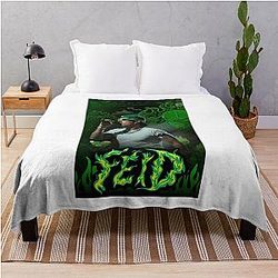 Feid Ferxxo Green Flame Street Art Design Throw Blanket