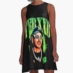 Feid FERXXO Neon Style Latin Music Art A-Line Dress