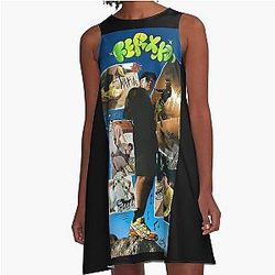 Feid Urban Collage Reggaeton Street Art Aesthetic A-Line Dress