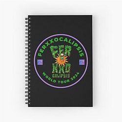 Feiday FERXOCLIPSI INSTANCE TOUR 2024 - Feid T-shirt by Pintiita - Ferxxo sticker Spiral Notebook