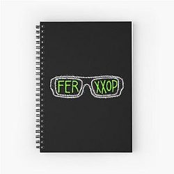 Ferxxo Lenses T-Shirt - Feid concert t-shirt Ferxxo Calipsis World Tour 2024 - Ferxxo Collage Feid sticker Spiral Notebook