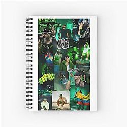 Feid Green Urbano Collage Aesthetic Design Notebook