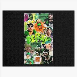 Feid Urban Collage Aesthetic Green Vibe Latin Street Art Puzzle