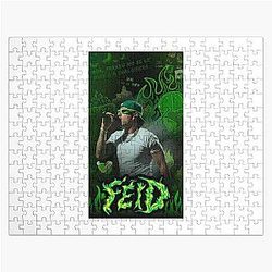 Feid Ferxxo Green Flame Street Art Design Puzzle